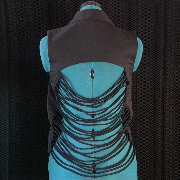 Kill City Tailored Fringe Back Vest NWOT - Picture 2 of 9
